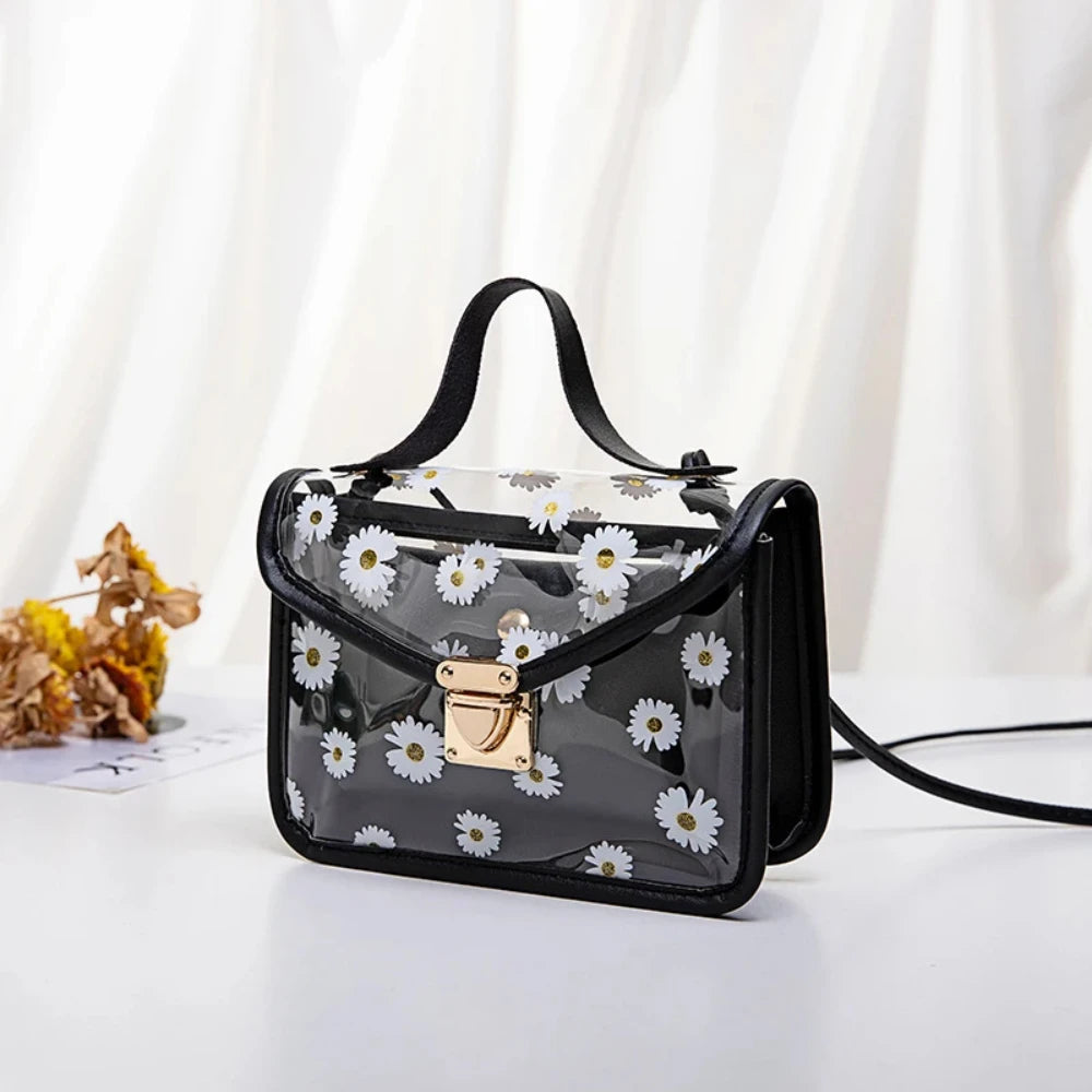 Women's Cute Print Transparent Crossbody Bag | Diagonal Straddle Shoulder Bag Luxegan