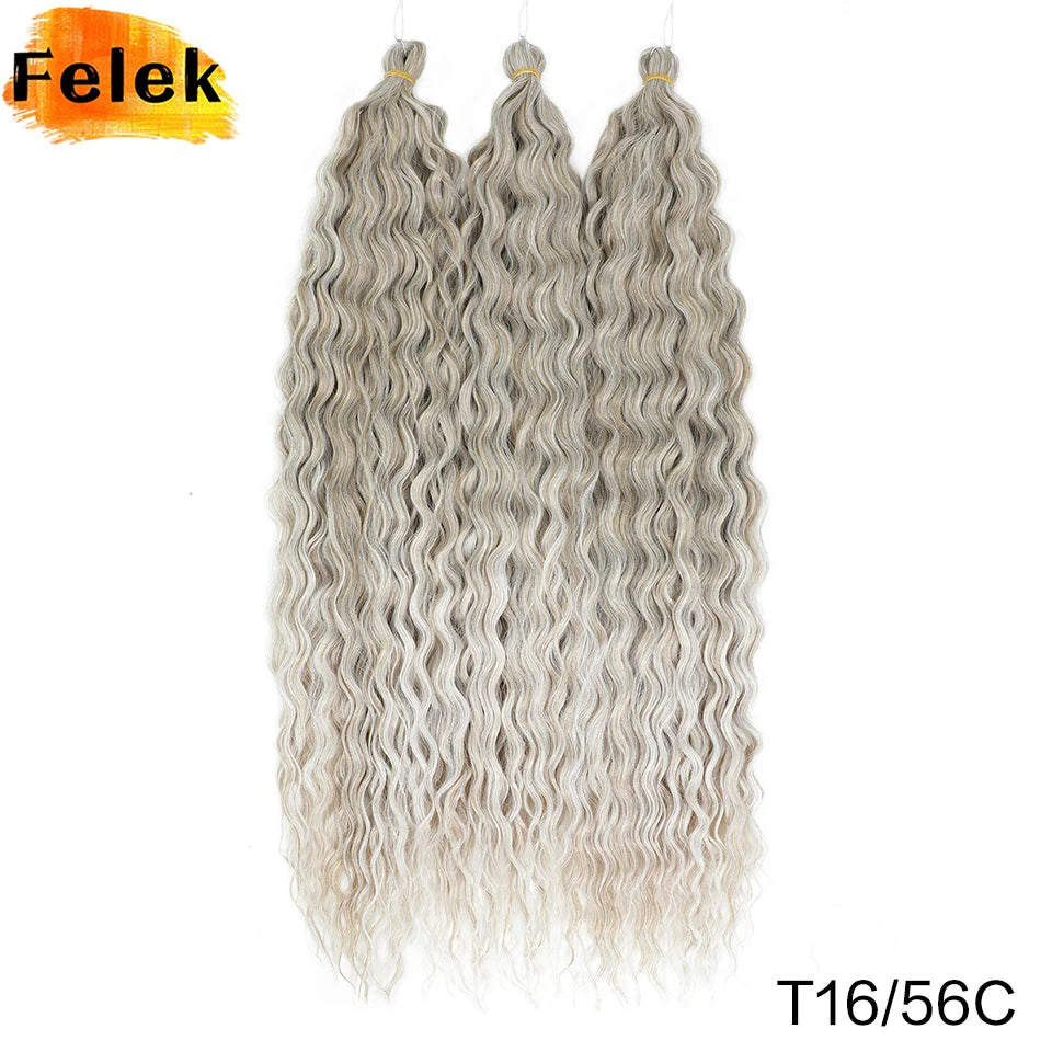 Ariel Curls Crochet Braiding Hair | Water Wave Synthetic Braid Extensions