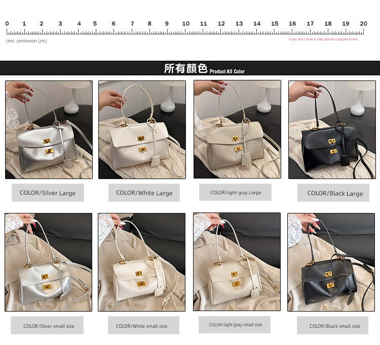 PU Shoulder Underarm Bag | Soft Contrast Color Messenger Bag Luxegan