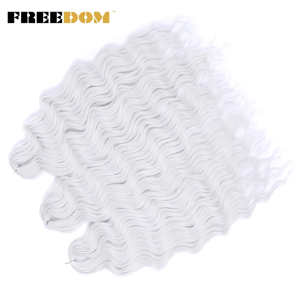 FREEDOM Synthetic Water Wave Crochet Braiding Hair 24 Inch – Ombre & Multi-Tone | 88 Colors | 300g - view 89