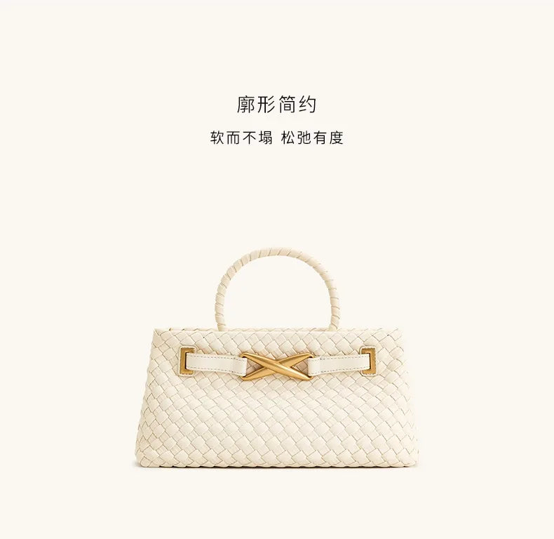 Woven Handbag | High-end Top Handle & Versatile Purse Luxegan