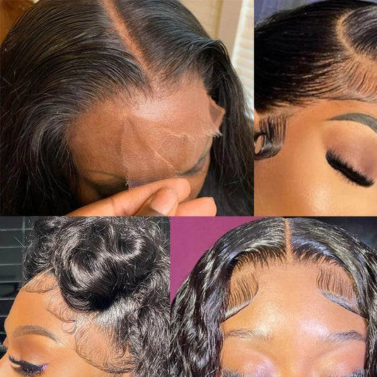 Straight & Body Wave 13x4 Transparent Lace Frontal Wig | Deep Part Pre-Plucked Brazilian Human Hair Luxegan