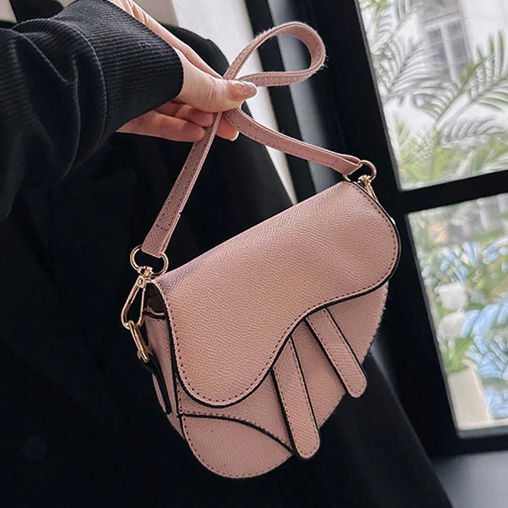 Simple Solid Saddle Messenger Bag | Soft Crossbody Purse Luxegan