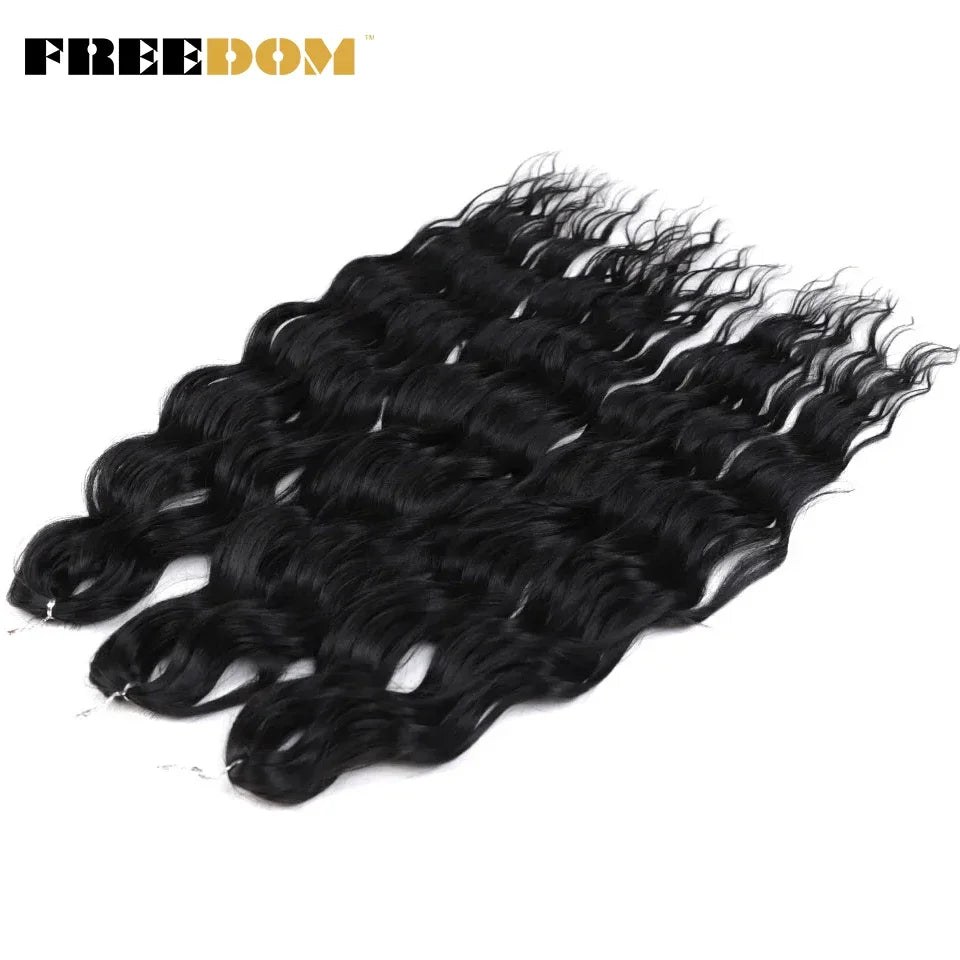 FREEDOM Synthetic Water Wave Crochet Braiding Hair 24 Inch – Ombre & Multi-Tone | 88 Colors | 300g - view 16
