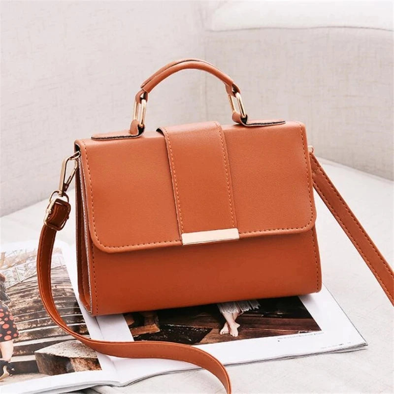 Women's Fashion PU Leather Shoulder Bag | Small Flap Crossbody Handbags & Top Handle Messenger Bags (High-Quality Luxury Ladies Hand Bag) Luxegan