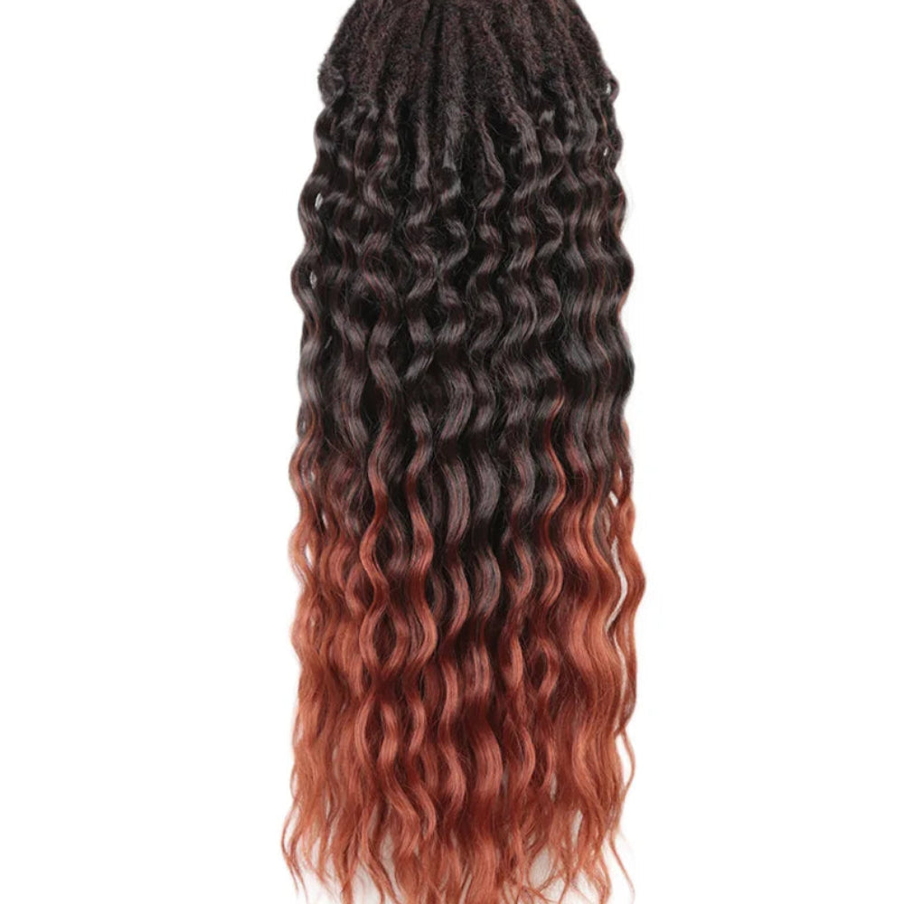 Synthetic Goddess Locs Crochet Braids Hair Extension – 18 Inch Pre-Looped Bohemian Deep Wave Curly - view 7