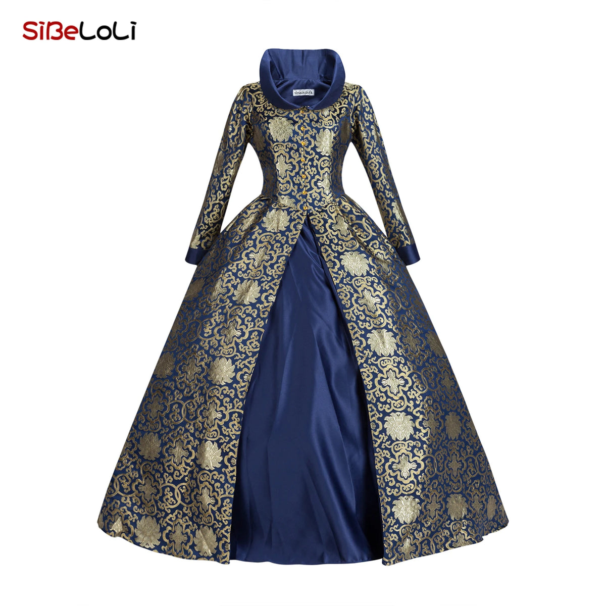 Victorian Renaissance Ball Gown – Square Neck, Flare Sleeve, Floor-Length, Empire Waist