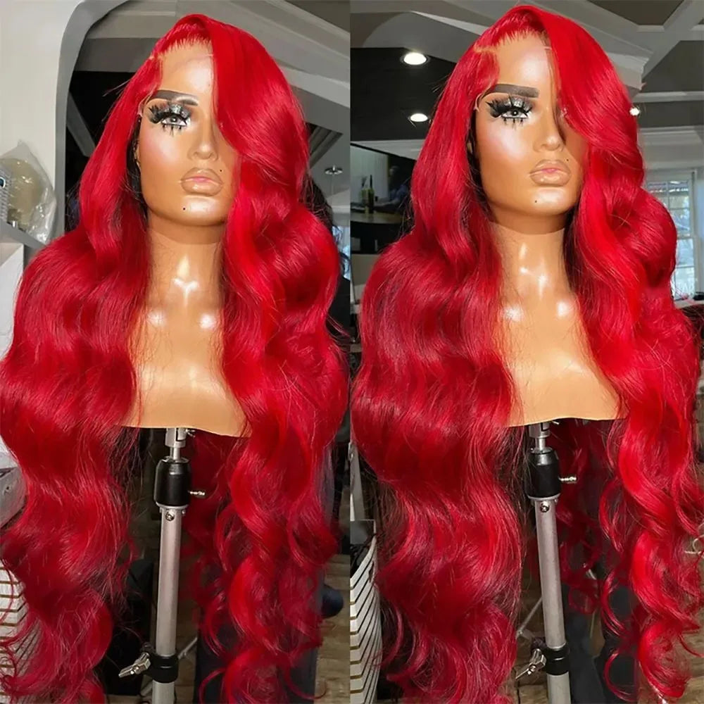 Black and Pink Highlight Body Wave Wig | Sophisticated 13x4 HD Transparent Lace Frontal | Elegant High-Temperature Fiber Glamour | "Dignified" 18–32 Inch Pre-Plucked Glueless Wig for Radiant Versatile Styling Luxegan