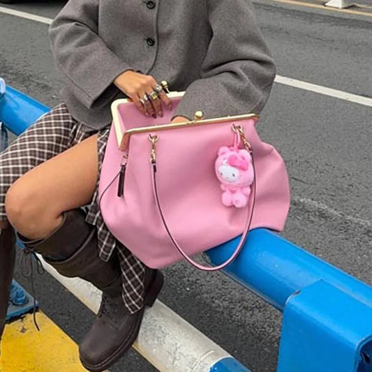 New Shell Clutch Clip Bag | Sophisticated "Large Capacity" Silhouette | Luxury Designer Handbag and Purse | "Dignified" High-Performance PU Essential for Radiant Versatile Styling Luxegan
