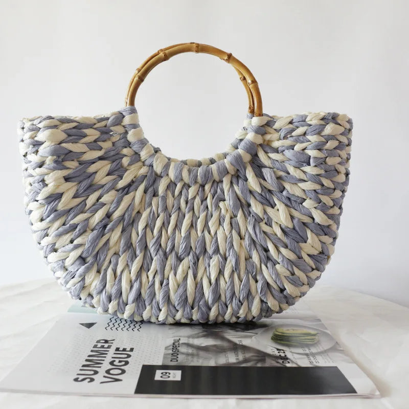 Fashion High-End Shell Bag | Niche Design Pearl Inlay Half-Moon Bag & Handmade Shell Beaded Handbag (New Versatile Crossbody) Luxegan