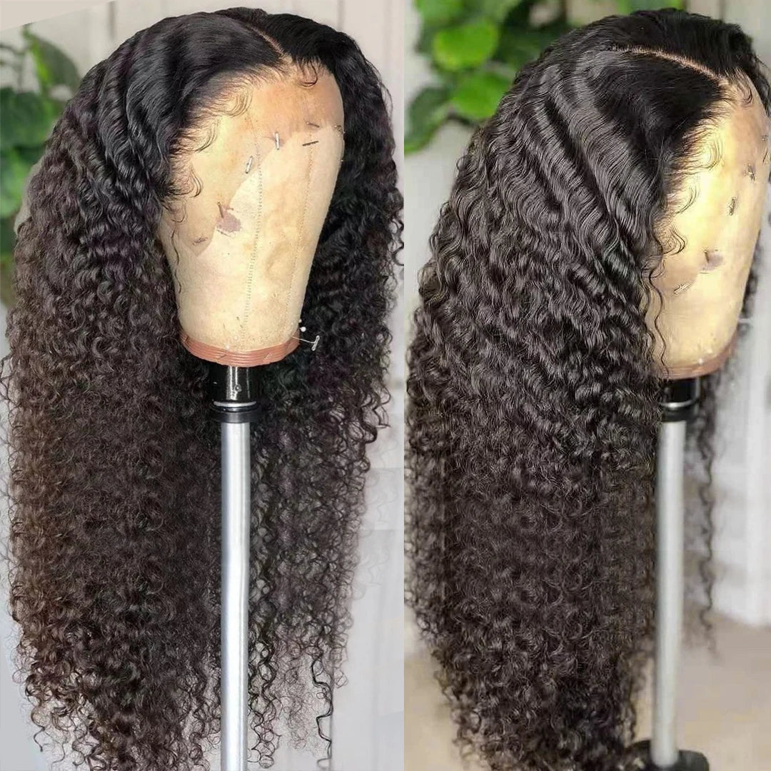 230% High-Density Deep Wave Frontal Wig | Sophisticated 13x6 HD Lace Frontal | Elegant Vietnamese Human Hair Lace Closure Wig | "Dignified" Deep Curly Medium-Length Remy Hair for Voluminous Styling Luxegan