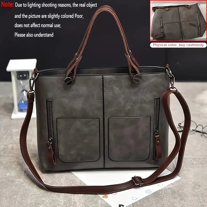 Women's Fashion Classical Style Crossbody Handbag | Retro PU Leather Shoulder Bag & Purse (Casual, Daily Use) Luxegan