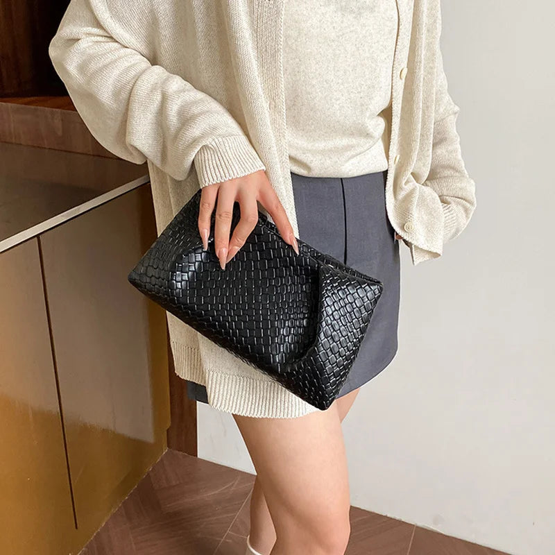 Bolso de mano multifuncional de moda para mujer, cartera de noche con patrón en relieve, gran capacidad, bolsillo para teléfono, monedero de lujo para mujer