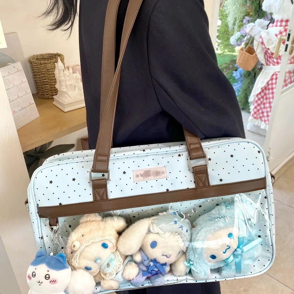 New Cute JK Uniform Ulzzang Shoulder Bag | Original Design Y2K Sweet Polka Dot Women's Bag | Casual Commuting Ita Bag Luxegan