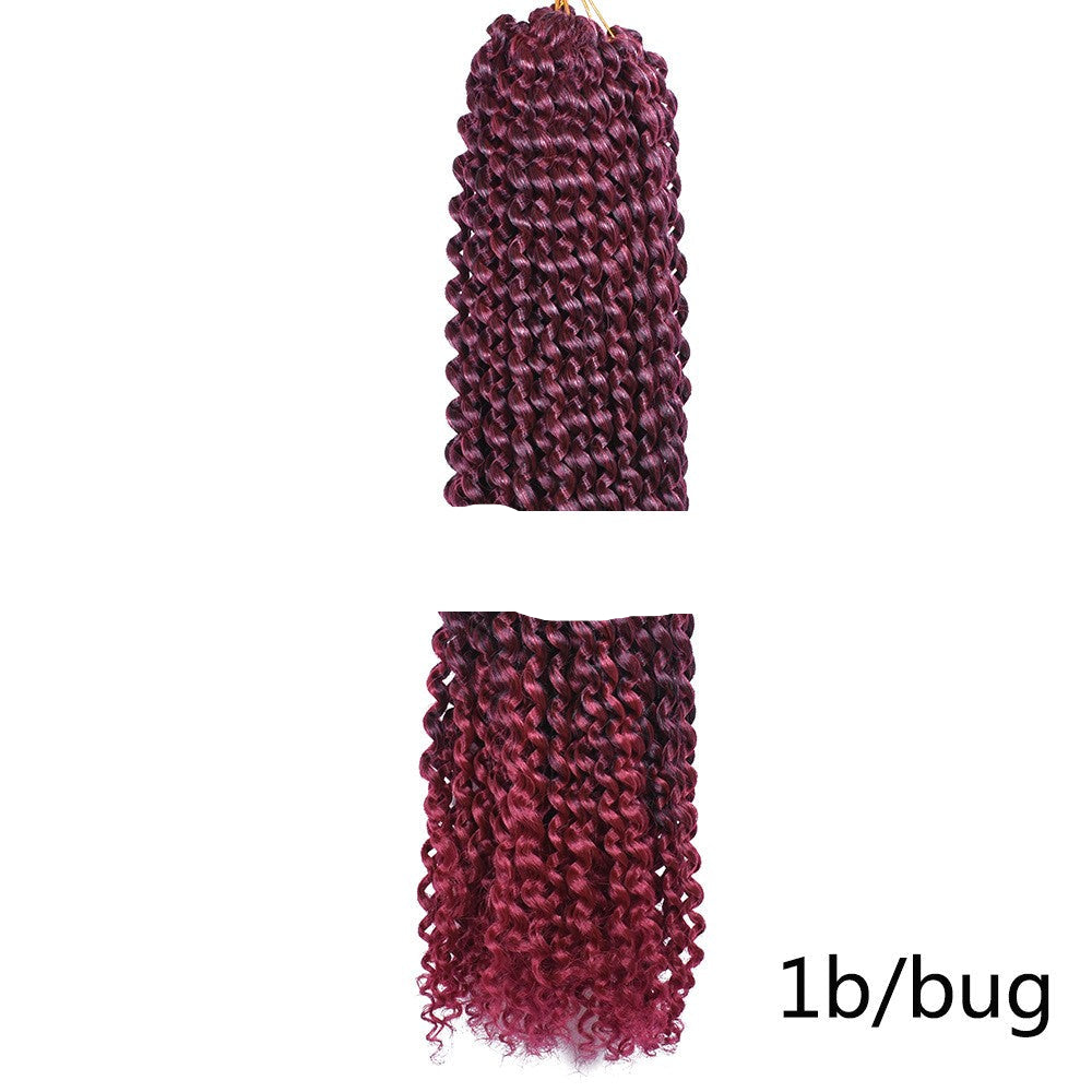 18-Inch Water Wave Passion Twist Wig | European & American Style Water Ripple Crochet Synthetic Fiber Luxegan
