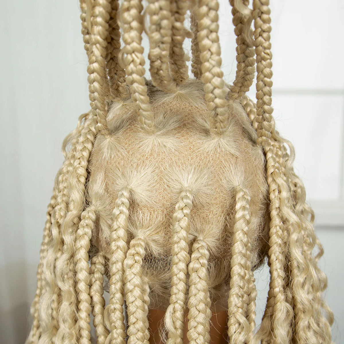 36 Inch Boho Knotless Box Braid Wig | Full Lace | Curly Ends