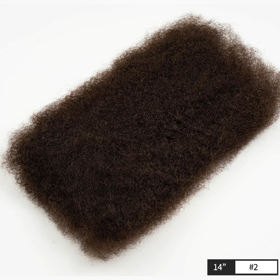 Sleek High-Quality Peruvian Afro Kinky Curly Human Hair Bulk | 100% Remy Human Hair for Braiding (No Weft/Attachment) | Natural Color Brazilian Remy Hair Bulk for Salon Braids Luxegan