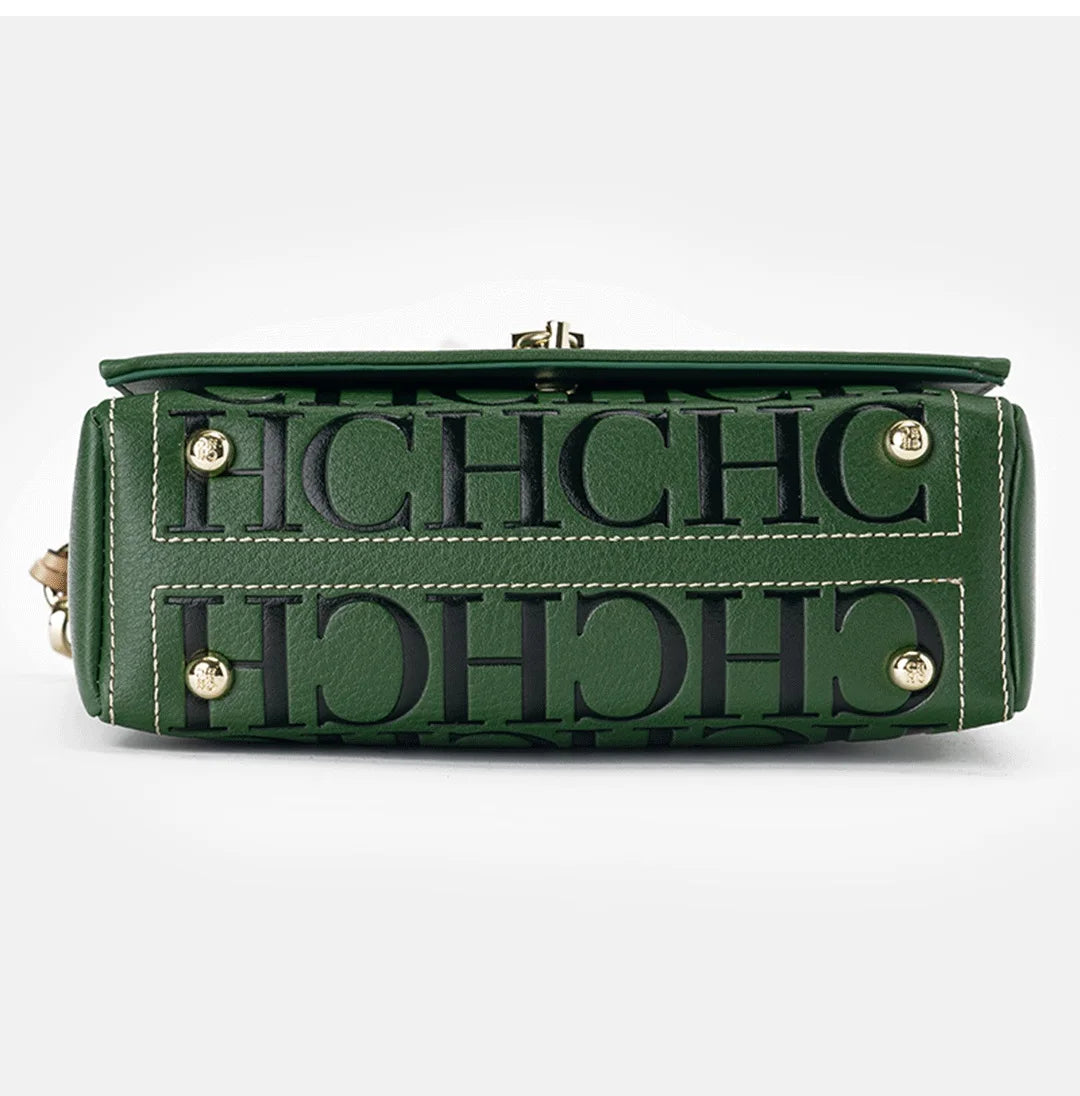 Elegant Letter Print Crossbody Bag | Niche Designer Satchel