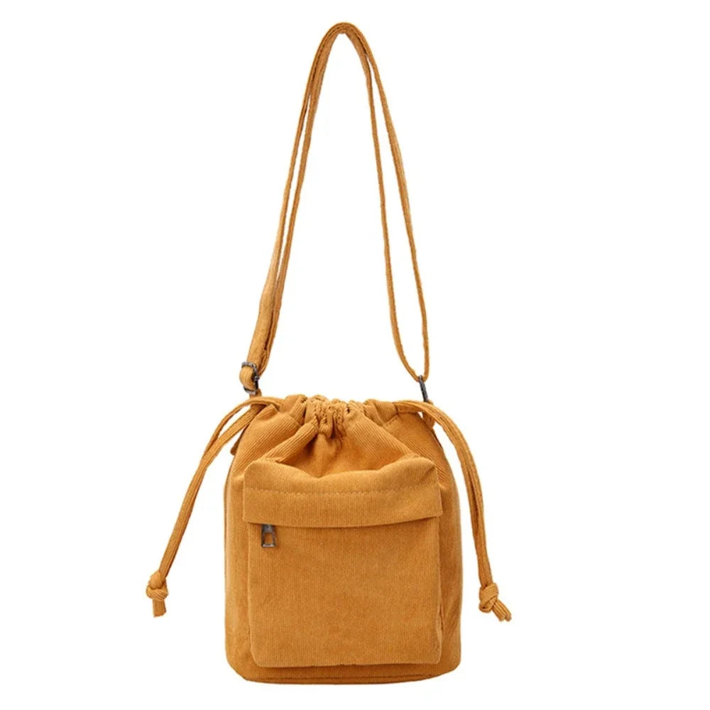 New Women's Bag | Korean Style Drawstring Bucket Bag & Casual Light Youth Crossbody Bag Luxegan