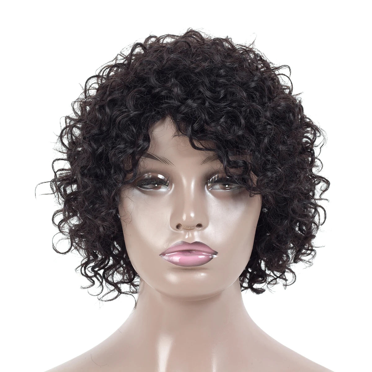 Curly Pixie Cut Human Hair Wig 6.75in – Jerry Curly | 180% Density | 3 Colors | Remy Hair Luxegan