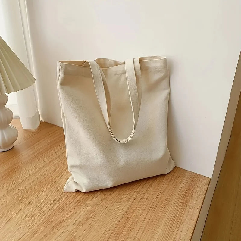 Floral Pattern Print Canvas Tote Bag | Convenient Square Storage & Shoulder Bag for Going Out, Traveling & Shopping (Unisex) Luxegan 