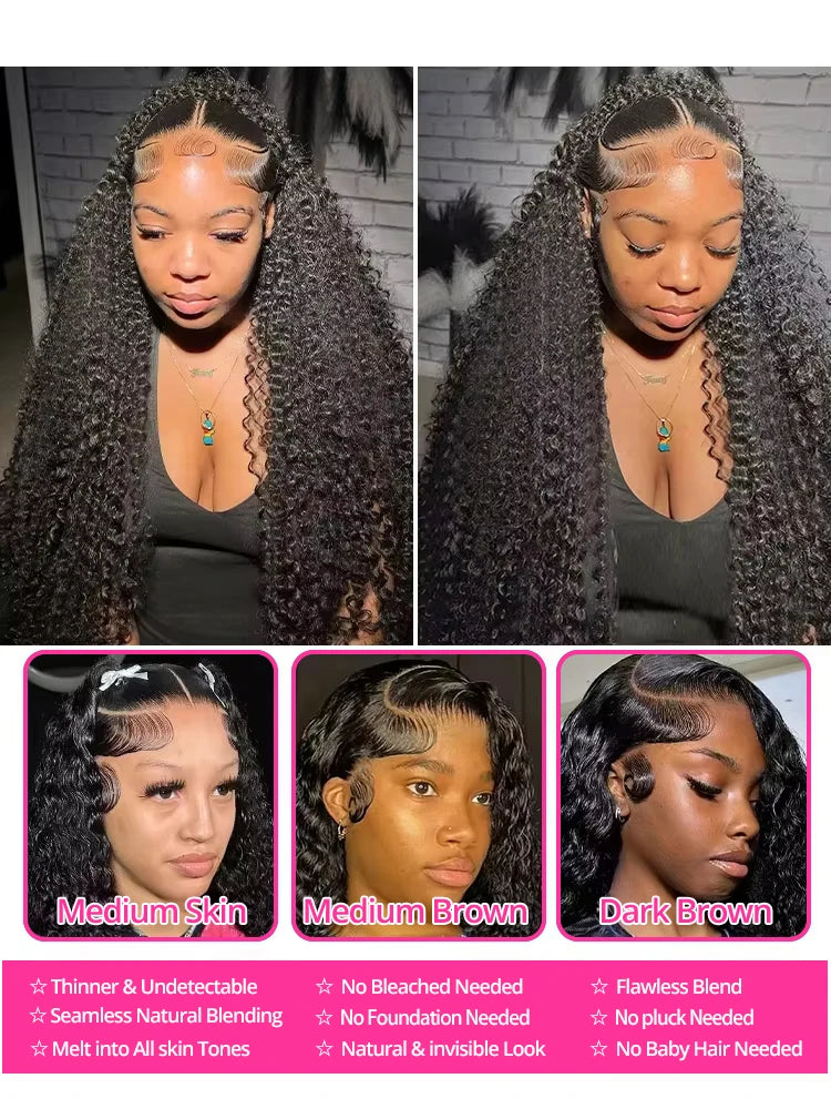 Water Wave Glueless Wig | Sophisticated HD Lace "Wear & Go" Silhouette | Elegant 250% Density Deep Wave Hairpiece | "Dignified" Swiss Lace Brazilian Human Hair Wig for Radiant Versatile Styling Luxegan