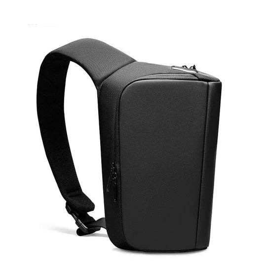 Premium Waterproof Magnetic Messenger Bag | Sophisticated "Bowling CrossBag" Silhouette | Lightweight Minimalist Oxford Sling Shoulder Bag for Men | Famous Brand Model MR 8893 Versatile Essential for Modern LifestyleLuxegan