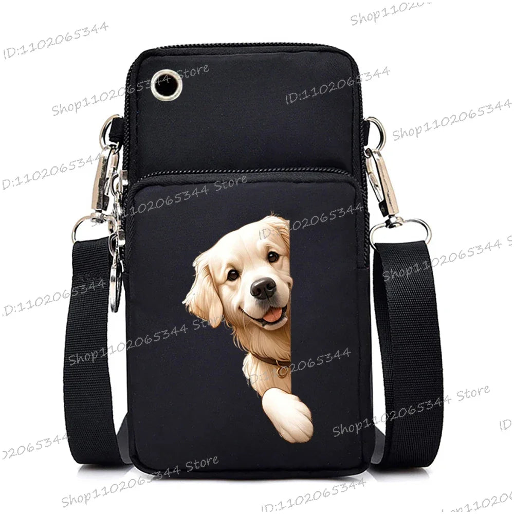 Funny Anime Dog Print Mobile Phone Bag | Unisex Crossbody & Handbag Luxegan