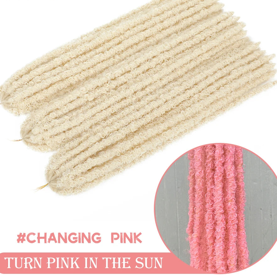 24 Inch Color-Changing Butterfly Locs Crochet Hair | Faux Locs Synthetic Dreadlocks Hair Extensions