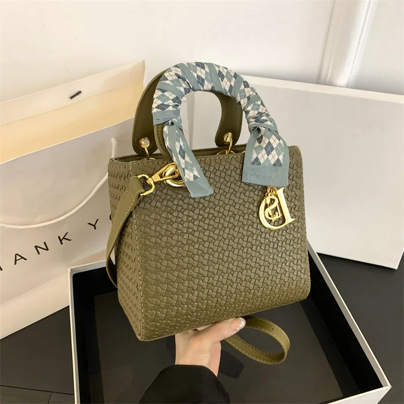 Woven Princess Handbag | Silk Scarf Satchel & Crossbody Luxegan