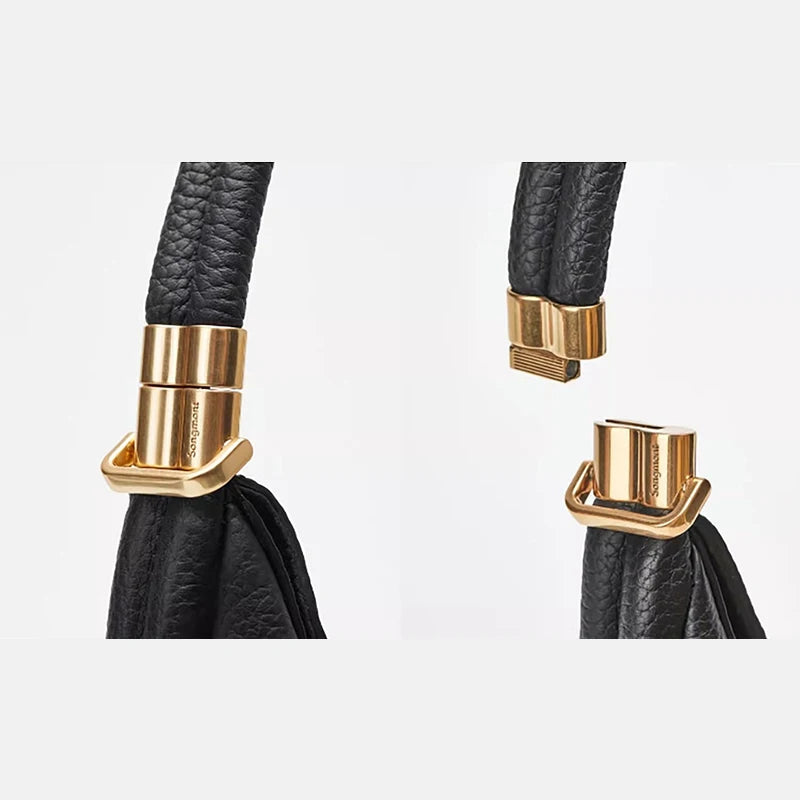 High-end Moon Bag | Light Luxury Leather Versatile Handbag & Messenger Bag Luxegan