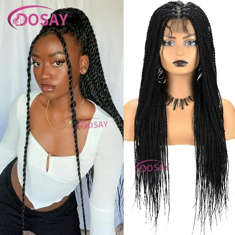 26-36 Inch Senegalese Twist Knotless Wig | Full Lace | Faux Locs