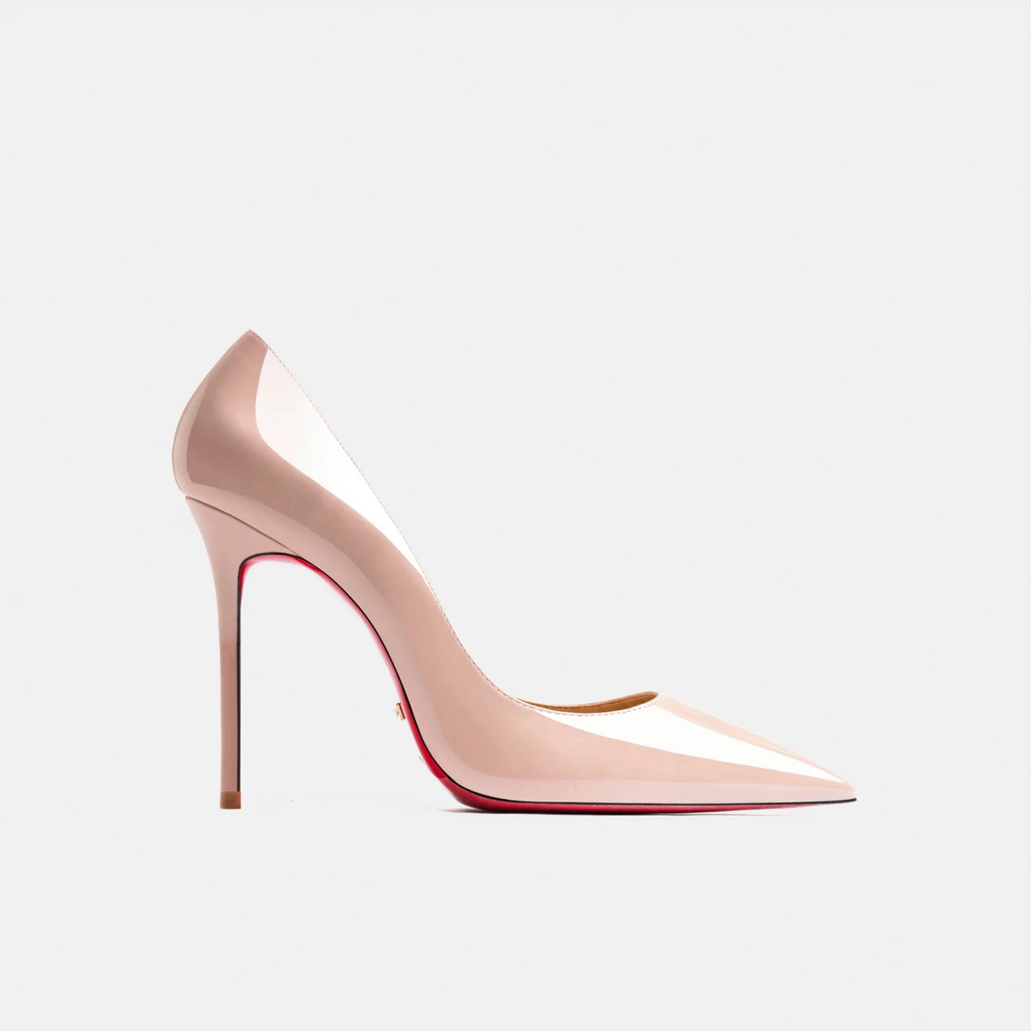 Designer Luxury Brand Stilettos | Sophisticated Red-Bottom Patent Leather Pumps | Elegant "Handmade Classics" Silhouette | "Dignified" Sexy Pointed Toe Party Shoes for Radiant Versatile Styling Luxegan