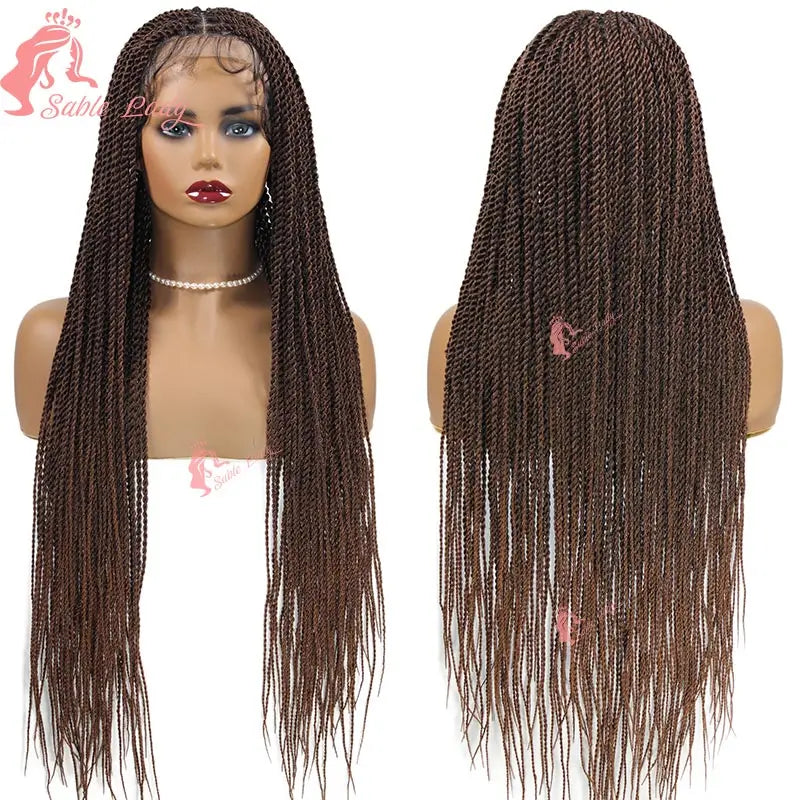 26-40 Inch Goddess Senegalese Twist Knotless Wig | Full Lace