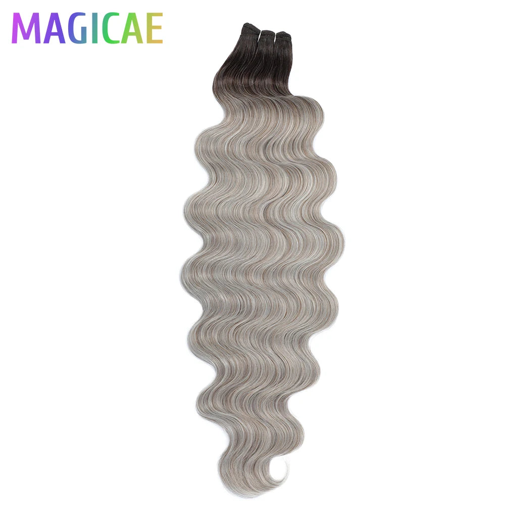 High-Temperature Synthetic Body Wave Hair Extensions – 26 & 30 Inch | Piano & Ombre Colors - view 18