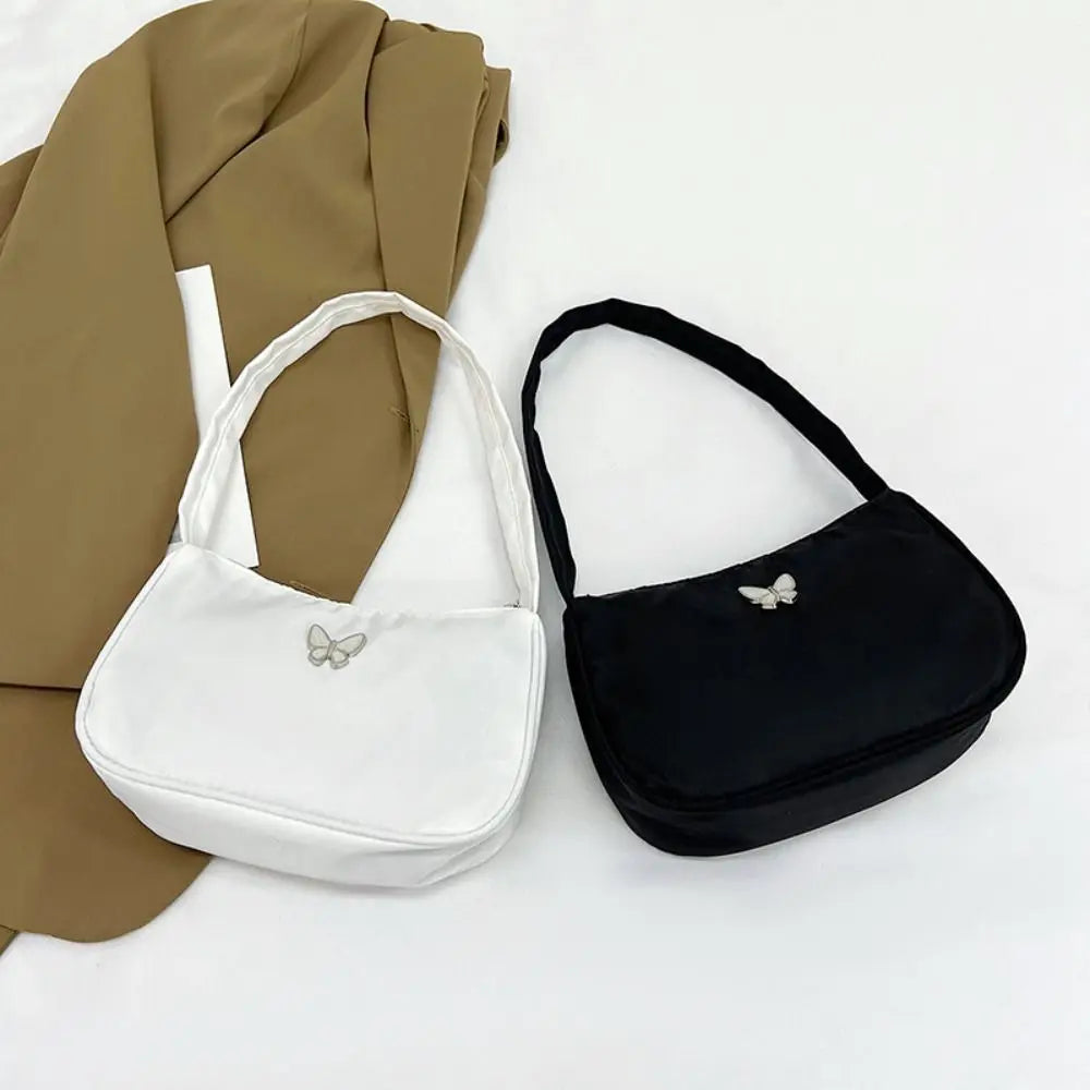 Spring Summer Fashion Handbag | New Butterfly Korean Version Crossbody Bag | High Capacity Clouds Shoulder Bag (Soft Baguette Shape) Luxegan