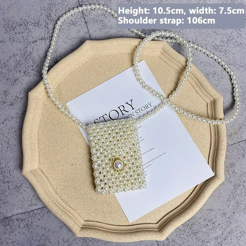 Heart Mini Bag | Cute Pearl Shoulder & Crossbody Bag Luxegan