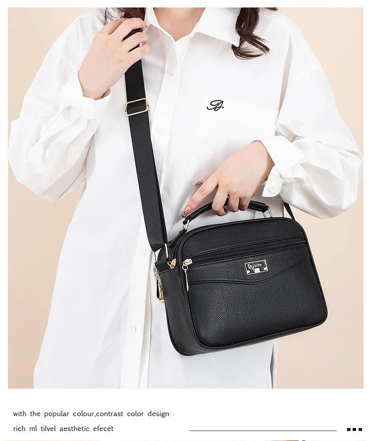 Large Capacity Foreign Trade PU Small Square Bag | New Women's Simple Handbag & Versatile Crossbody Purse Luxegan