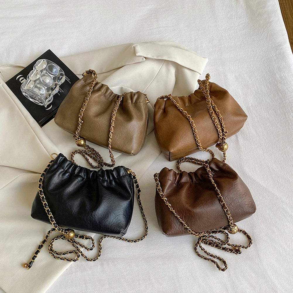 Women's Pleated Hobo Bag | PU Leather Crossbody Tote, Messenger Bag & Stylish Purse Luxegan