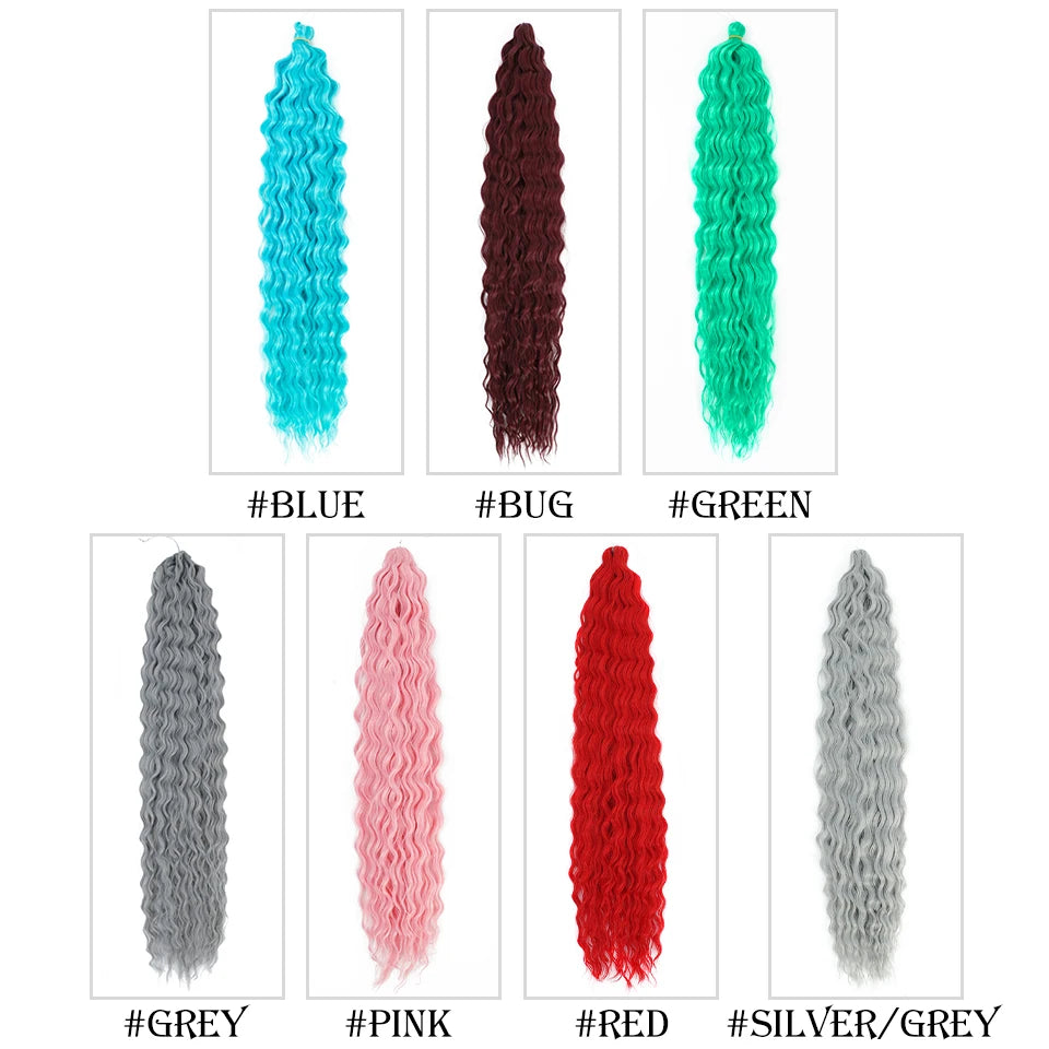 Ariel Curls Crochet Braiding Hair | Water Wave Synthetic Braid Extensions