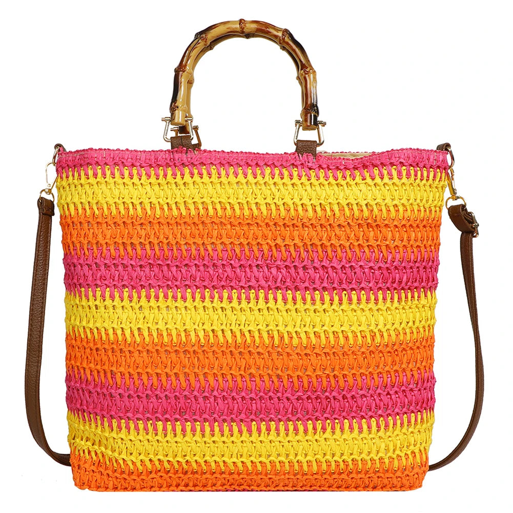 Handmade Straw Tote Bag | Large Capacity Woven Clutch Luxegan