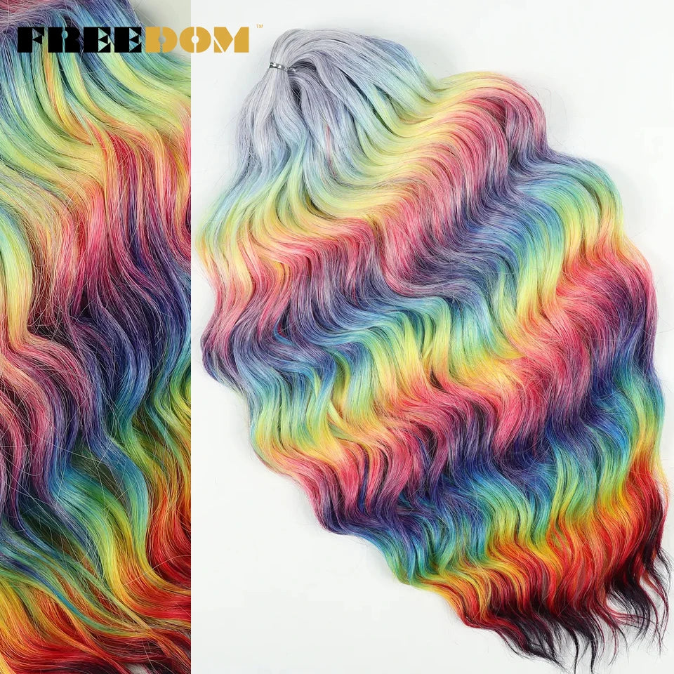 FREEDOM Synthetic Water Wave Crochet Braiding Hair 24 Inch – Ombre & Multi-Tone | 88 Colors | 300g - view 44