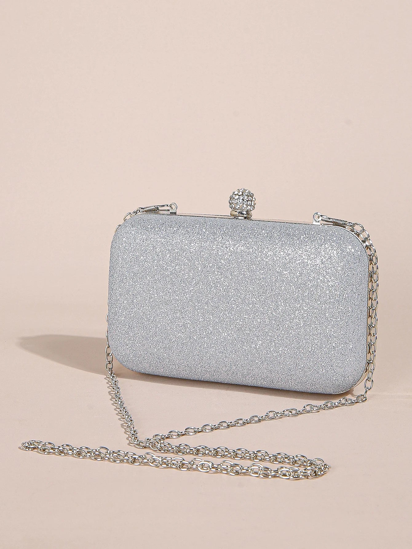 Mini Classic Glitter Square Clutch Bag | Elegant Rhinestone Evening Handbag Luxegan