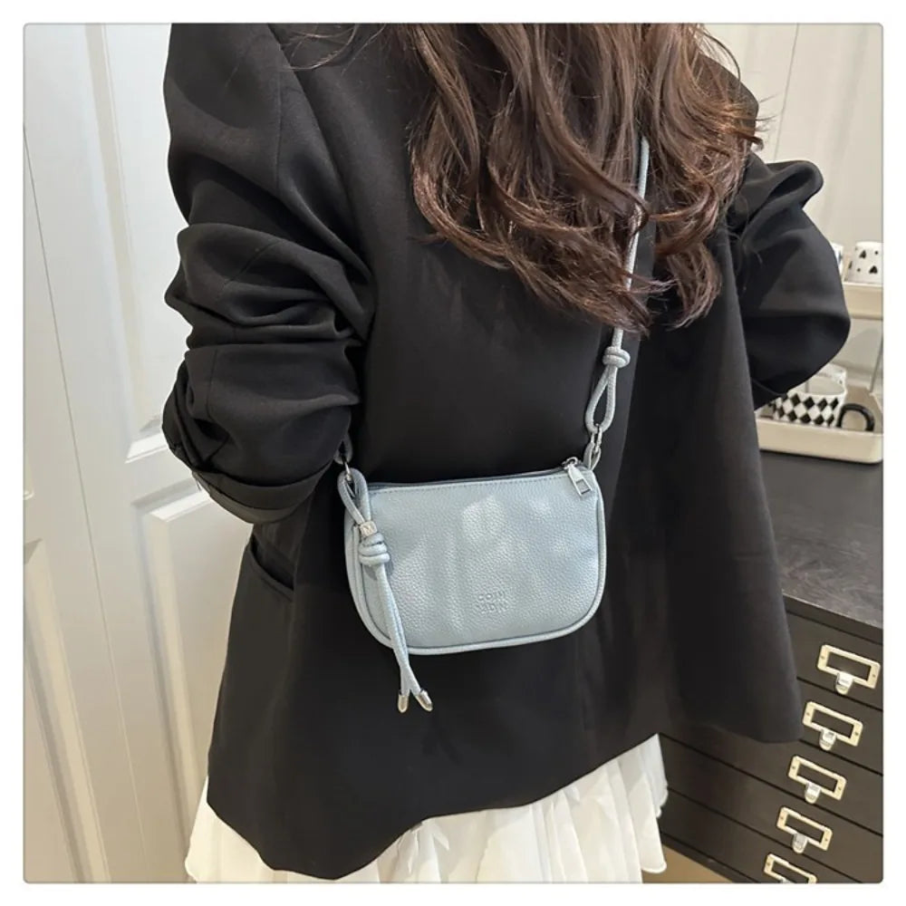 PU Leather Solid Casual Tote | Soft Exquisite Mini Commuting Crossbody Bag Luxegan