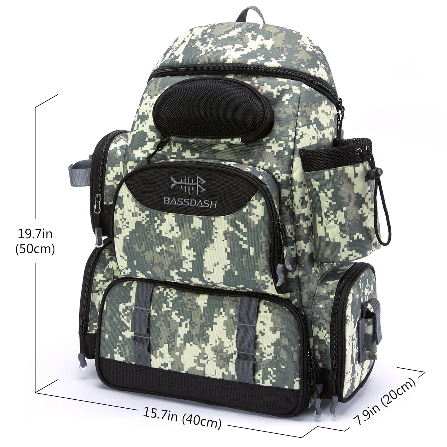 Mochila de pesca Bassdash, liviana, táctica, caja de aparejos, multifuncional