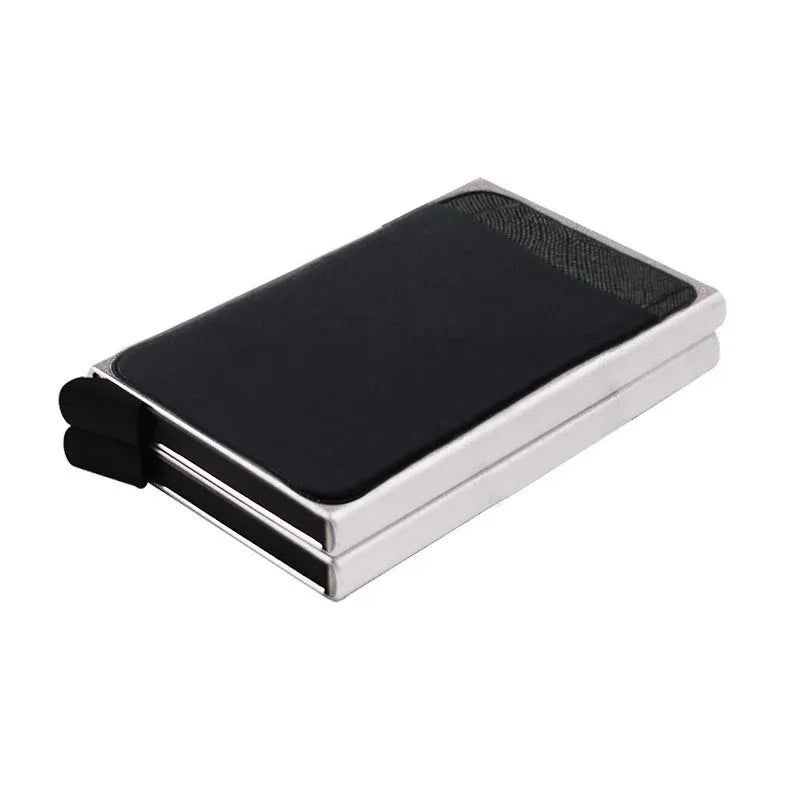 Automatic Pop Up Wallet Aluminum Double Card Case RFID Credit Card Holder Minimalist Metal Wallet Hold 12 Cards Wallet for Men