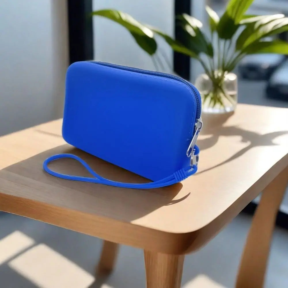 Silicone Solid Coin Purse | Zipper Waterproof Small Item Bag Luxegan