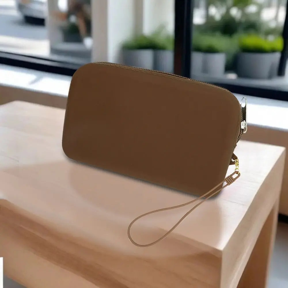 Silicone Solid Coin Purse | Zipper Waterproof Small Item Bag Luxegan