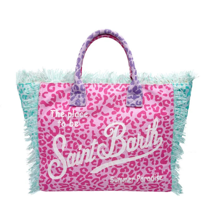 New Large Capacity Leisure Travel Bag | Handmade Canvas Tote with Tassel & Zipper Luxegan