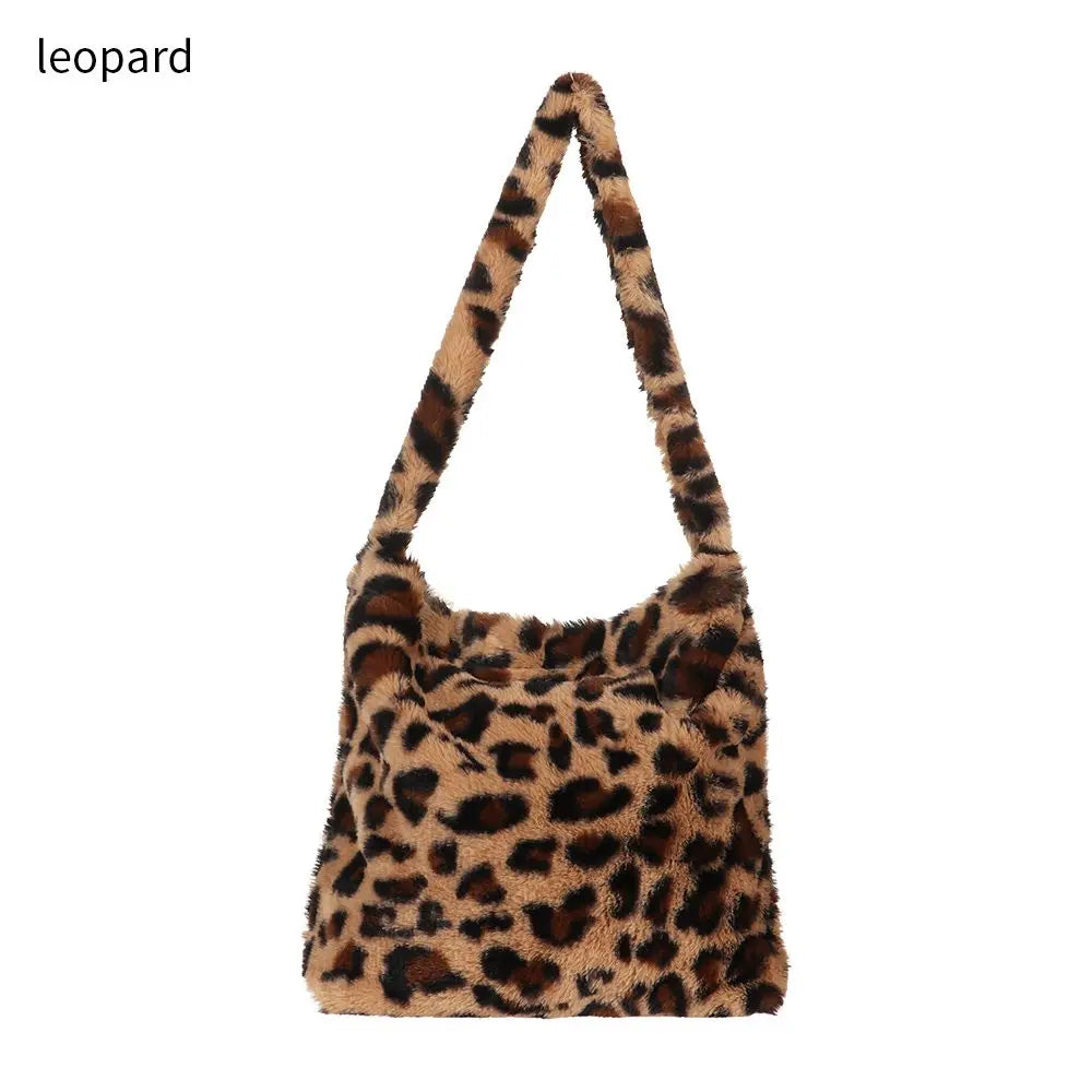 Plush Tote Bag | Fluffy Shoulder & Top-Handle Handbag Luxegan